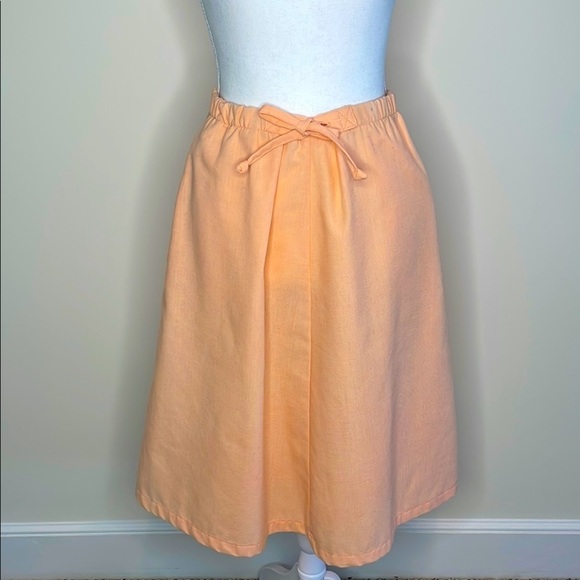 Vintage Dresses & Skirts - Vtg Jackson Square Peach A-Line Skirt. Size 7